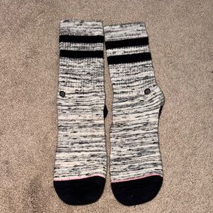 Stance Black and Gray Casual Crew Socks